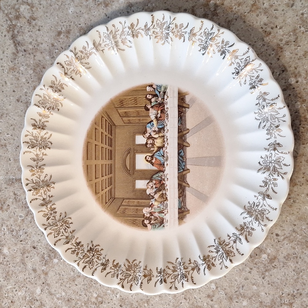 The Lords Supper 23k gold first edition plate #4